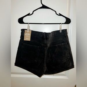 Madewell High Waist Black Wash Denim Shorts Size 29